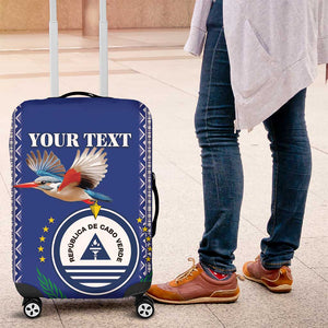 Personalised Cape Verde Luggage Cover Grey Headed Kingfisher - Coat Of Arms