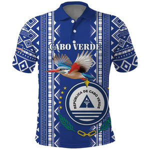 Personalised Cape Verde Polo Shirt Grey Headed Kingfisher - Coat Of Arms