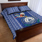 Personalised Cape Verde Quilt Bed Set Grey Headed Kingfisher - Coat Of Arms