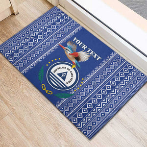 Personalised Cape Verde Rubber Doormat Grey Headed Kingfisher - Coat Of Arms