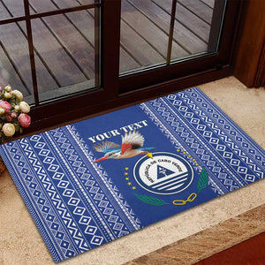 Personalised Cape Verde Rubber Doormat Grey Headed Kingfisher - Coat Of Arms