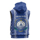 Personalised Cape Verde Sleeveless Zip Hoodie Grey Headed Kingfisher - Coat Of Arms - African Pride