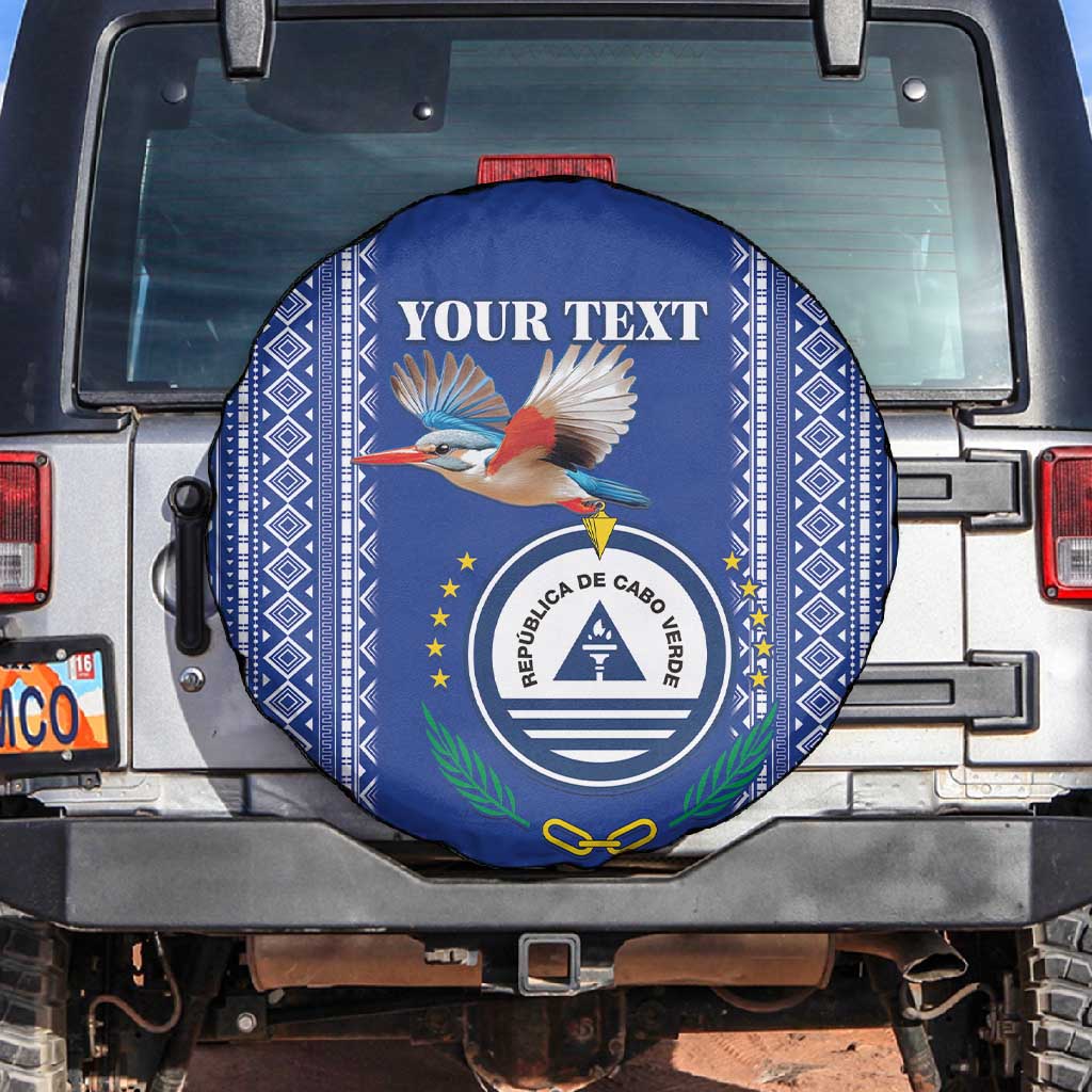 Personalised Cape Verde Spare Tire Cover Grey Headed Kingfisher - Coat Of Arms