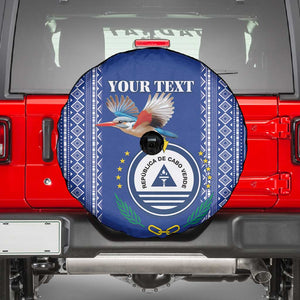 Personalised Cape Verde Spare Tire Cover Grey Headed Kingfisher - Coat Of Arms