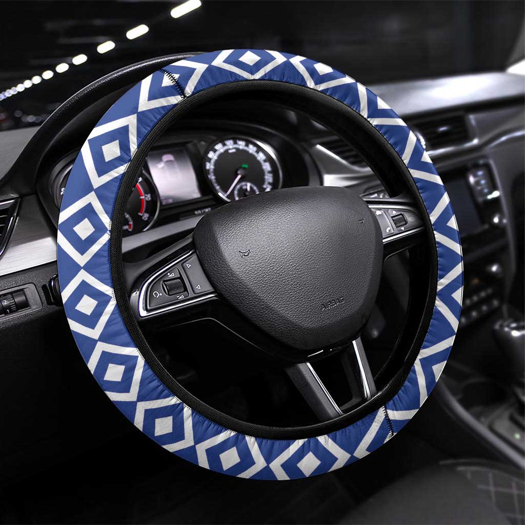 Cape Verde Steering Wheel Cover Grey Headed Kingfisher - Coat Of Arms