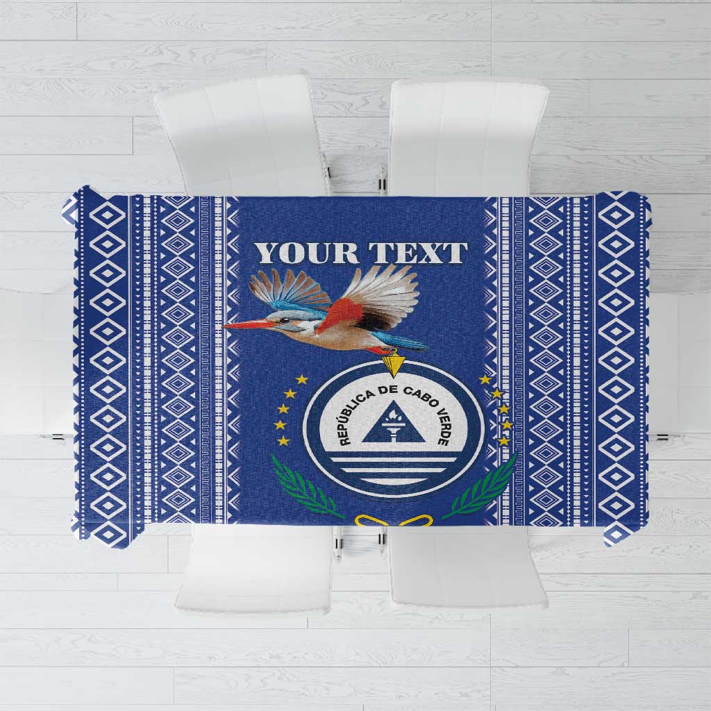 Personalised Cape Verde Tablecloth Grey Headed Kingfisher - Coat Of Arms