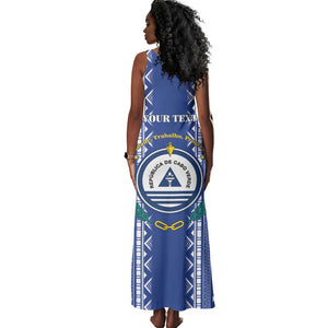 Personalised Cape Verde Tank Maxi Dress Grey Headed Kingfisher - Coat Of Arms