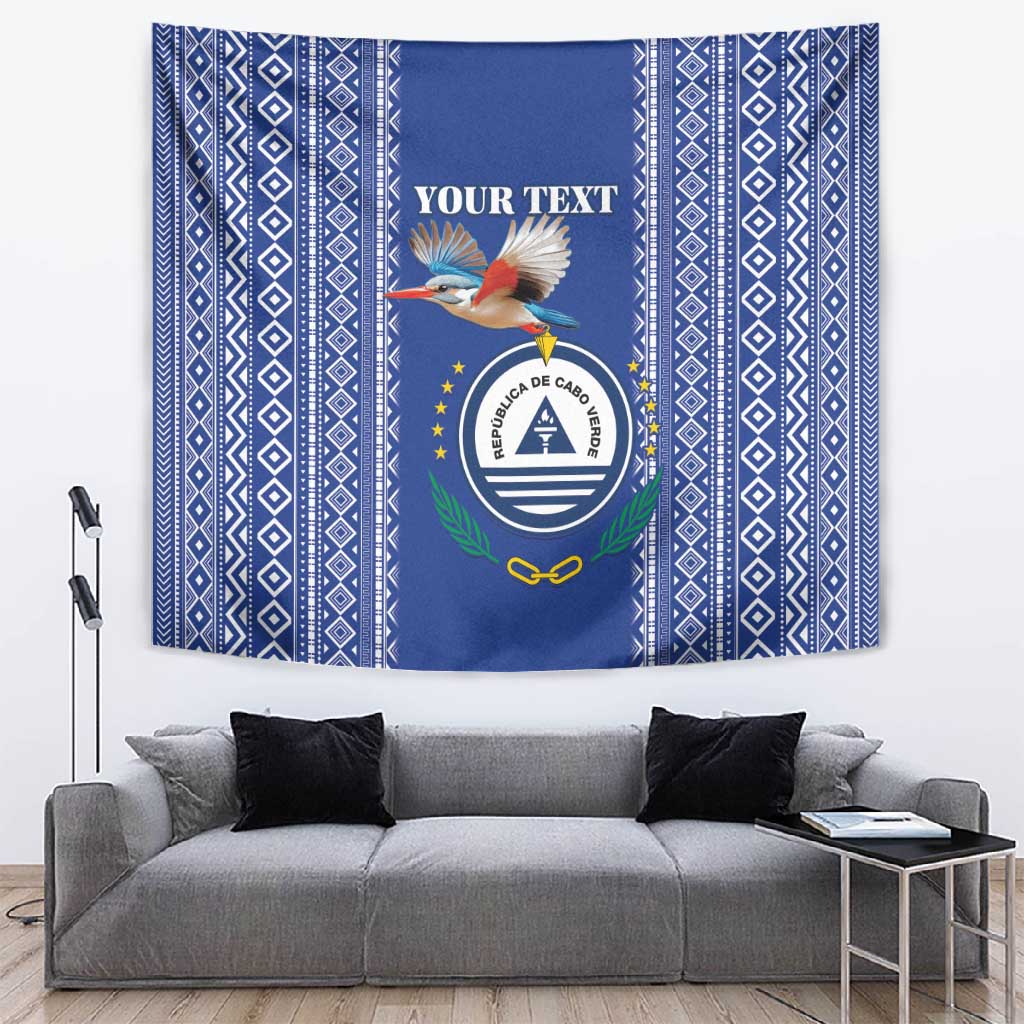 Personalised Cape Verde Tapestry Grey Headed Kingfisher - Coat Of Arms