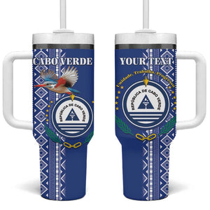 Personalised Cape Verde Tumbler With Handle Grey Headed Kingfisher - Coat Of Arms