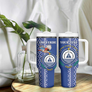 Personalised Cape Verde Tumbler With Handle Grey Headed Kingfisher - Coat Of Arms