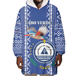 Personalised Cape Verde Wearable Blanket Hoodie Grey Headed Kingfisher - Coat Of Arms
