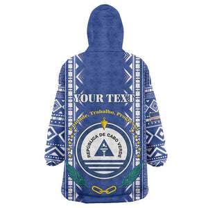 Personalised Cape Verde Wearable Blanket Hoodie Grey Headed Kingfisher - Coat Of Arms