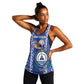Personalised Cape Verde Women Racerback Tank Grey Headed Kingfisher - Coat Of Arms