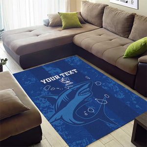 Custom Cape Verde Football Area Rug Go Champions Tubaroes Azuis