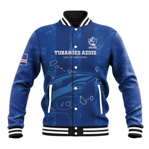 Custom Cape Verde Football Baseball Jacket Go Champions Tubaroes Azuis LT15