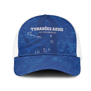 Cape Verde Football Baseball Net Cap Go Champions Tubaroes Azuis - African Pride