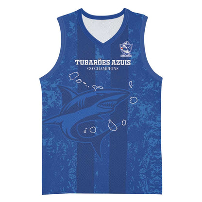 Custom Cape Verde Football Basketball Jersey Go Champions Tubaroes Azuis LT15