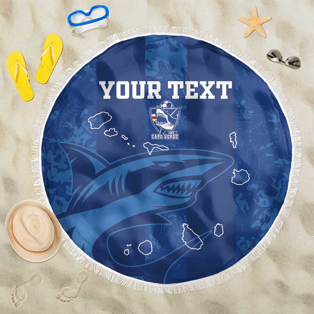 Custom Cape Verde Football Beach Blanket Go Champions Tubaroes Azuis