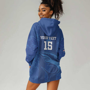 Custom Cape Verde Football Hoodie Dress Go Champions Tubaroes Azuis