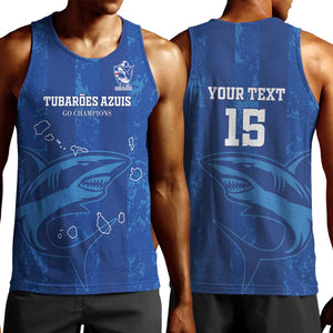 Custom Cape Verde Football Men Tank Top Go Champions Tubaroes Azuis