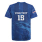 Custom Cape Verde Football Rugby Jersey Go Champions Tubaroes Azuis