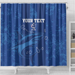 Custom Cape Verde Football Shower Curtain Go Champions Tubaroes Azuis