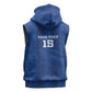 Custom Cape Verde Football Sleeveless Zip Hoodie Go Champions Tubaroes Azuis - African Pride