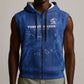 Custom Cape Verde Football Sleeveless Zip Hoodie Go Champions Tubaroes Azuis - African Pride