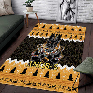 Afro Ancient Egyptian Area Rug Anubis - Merry Christmas