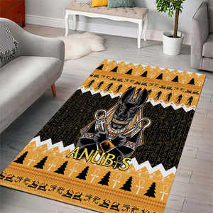 Afro Ancient Egyptian Area Rug Anubis - Merry Christmas