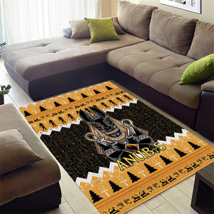 Afro Ancient Egyptian Area Rug Anubis - Merry Christmas