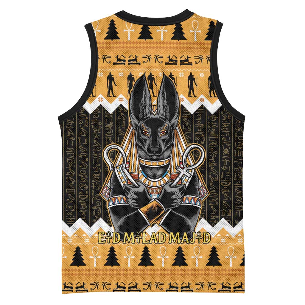 Afro Ancient Egyptian Basketball Jersey Anubis - Merry Christmas LT15