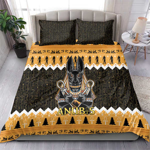 Afro Ancient Egyptian Bedding Set Anubis - Merry Christmas