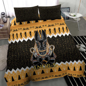 Afro Ancient Egyptian Bedding Set Anubis - Merry Christmas