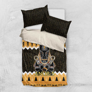 Afro Ancient Egyptian Bedding Set Anubis - Merry Christmas