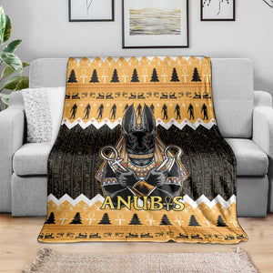 Afro Ancient Egyptian Blanket Anubis - Merry Christmas