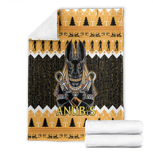 Afro Ancient Egyptian Blanket Anubis - Merry Christmas