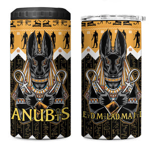 Afro Ancient Egyptian 4 in 1 Can Cooler Tumbler Anubis - Merry Christmas