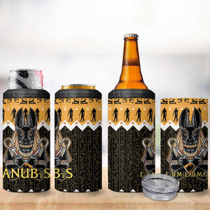 Afro Ancient Egyptian 4 in 1 Can Cooler Tumbler Anubis - Merry Christmas