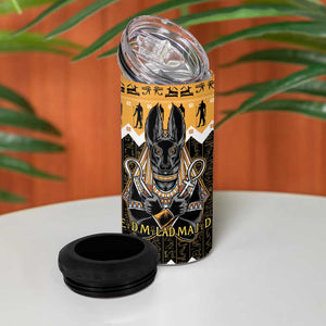 Afro Ancient Egyptian 4 in 1 Can Cooler Tumbler Anubis - Merry Christmas