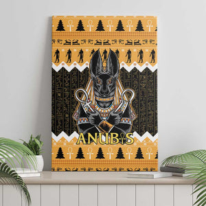 Afro Ancient Egyptian Canvas Wall Art Anubis - Merry Christmas