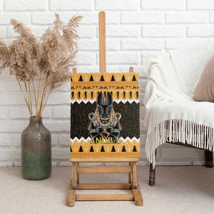 Afro Ancient Egyptian Canvas Wall Art Anubis - Merry Christmas