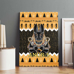 Afro Ancient Egyptian Canvas Wall Art Anubis - Merry Christmas