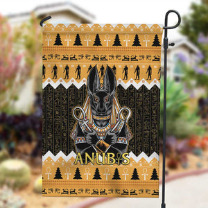 Afro Ancient Egyptian Garden Flag Anubis - Merry Christmas