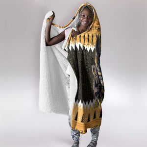 Afro Ancient Egyptian Hooded Blanket Anubis - Merry Christmas