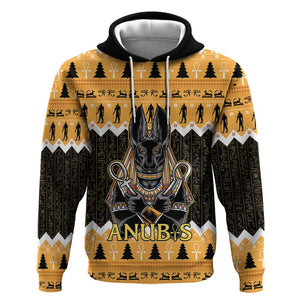 Afro Ancient Egyptian Hoodie Anubis - Merry Christmas