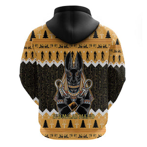 Afro Ancient Egyptian Hoodie Anubis - Merry Christmas