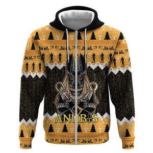 Afro Ancient Egyptian Hoodie Anubis - Merry Christmas