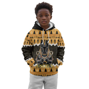 Afro Ancient Egyptian Kid Hoodie Anubis - Merry Christmas