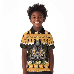 Afro Ancient Egyptian Kid Polo Shirt Anubis - Merry Christmas